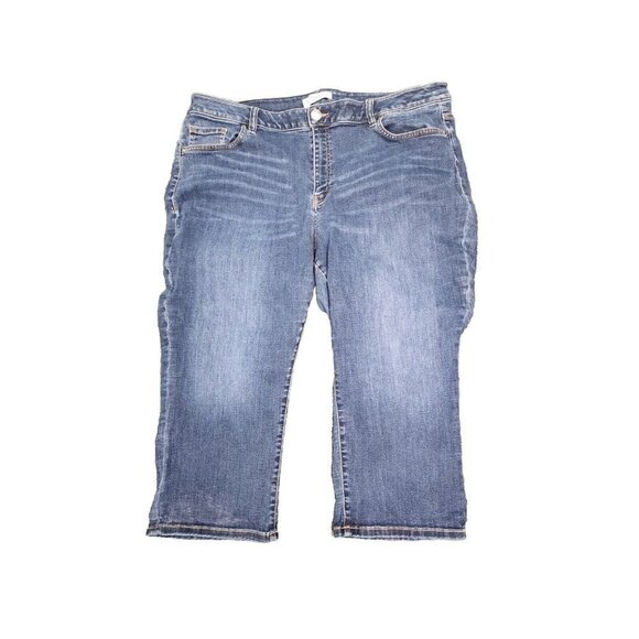 Lane Bryant Denim - Lane Bryant Pedal Jeans skinny mid rise super stretch pedal pushers Denim 22